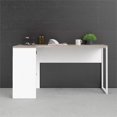 thumbnail image 2 of Tvilum Wayland Bureau d'Ordinateur Moderne 2 Tiroirs en Forme de L Blanc et Truffe, 2 of 7