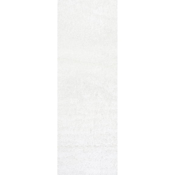nuLOOM Marleen Contemporary Shag Runner Rug, 2' 8" x 8', Off White