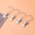 thumbnail image 3 of YAOMOBB Metal Hanger Clip with Rubber Coating Stainless Steel Space saving Rubber coated Metal Clip Hook 5Pcs Multifunctional Clothes Drying Clip with Hook, 3 of 6