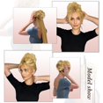 thumbnail image 2 of Claw Clip Messy Bun Hair Piece Real Human Hair Buns Wavy Curly Updo Hair Buns Claw Clip Ponytail Hairpieces Hair Scrunchie with Clip for Women, 2 of 12
