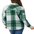 thumbnail image 4 of CNKOO Family Matching Women Girls Flannel Plaid Jacket Shacket Long Button Down Shirt Coat, 4 of 5