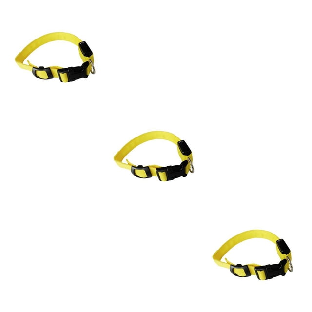Collar luminoso intermitente para perro Methold LED recargable al aire libre seguridad Amarillo XS