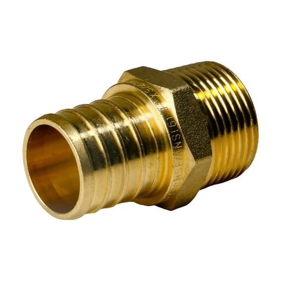 2 Pieces XFITTING 1" Pex x 3/4" Male NPT Adapter, 24-4-6=2X