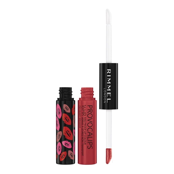 Lápiz labial Rimmel London Provocalips, 16 horas, a prueba de besos, 750 corazones