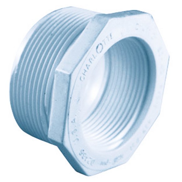 Buje reductor de PVC Charlotte Pipe Schedule 40, 1 x 3/4 pulgadas