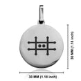 thumbnail image 2 of Stainless Steel Zinc Alchemy Symbol Round Medallion Keychain Circle Ring, 2 of 2