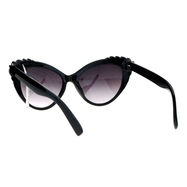 SA106 Large Womens Rhinestone Iced Out Bling Cat Eye  display picture 1