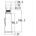 thumbnail image 2 of GHSDFBB Brushed Nickel Kitchen Sink Faucet Head 2-Function Pull-out Spray Head for Bathroom Kitchen Faucet Replacement Part G1/2 Connections (Style 1), 2 of 4