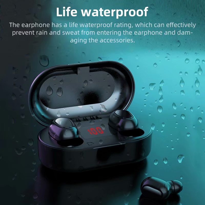 Bluetooth 5.0 TWS Earphones Wireless Earbuds Waterproof Sport Earphone Power Display 9D Surround Sound Auto Pairing Noise Reduction Earphones For IOS Android - image 3 of 8