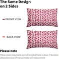 thumbnail image 5 of Hot Pink Cream Pillow Covers 12x20 Set of 2 Boho Design Polka Dot Throw Pillows Modern Brush Strokes Print Decorative Outdoor Pillowcase Lumbar Cushion Cover Linen Pillow Case for Home Sofa Couch Bed, 5 of 6