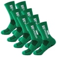 thumbnail image 2 of Pares de Calcetas SpotGreen 4Pares Verde 6-12.5US TapeDesign Calcetines Tubo Medio Algodón., 2 of 2