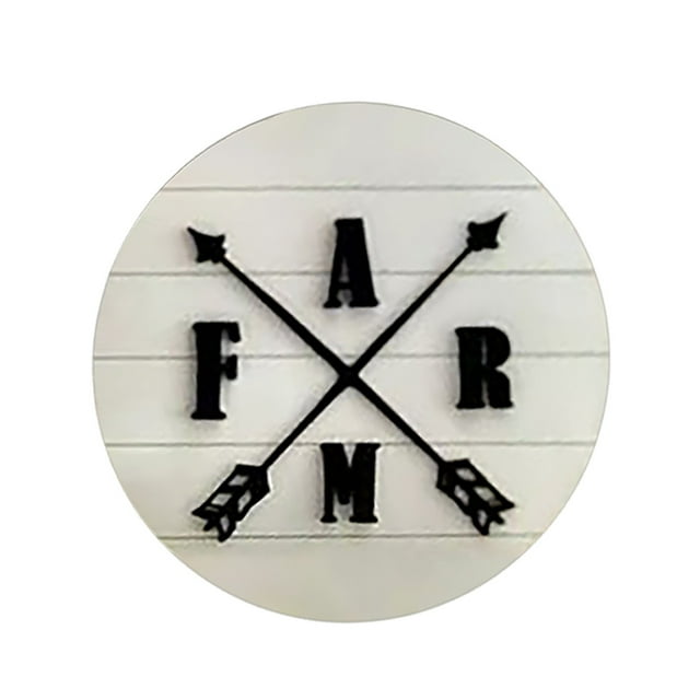 Binwennn Spring Layered Tray Decorative Mini Garden Farm Ornament Wooden Sign Decorations for round Metal Tray with Handles Tie Tray Centerpiece Summer Kitchen Table Centerpieces Kitchen Table Center