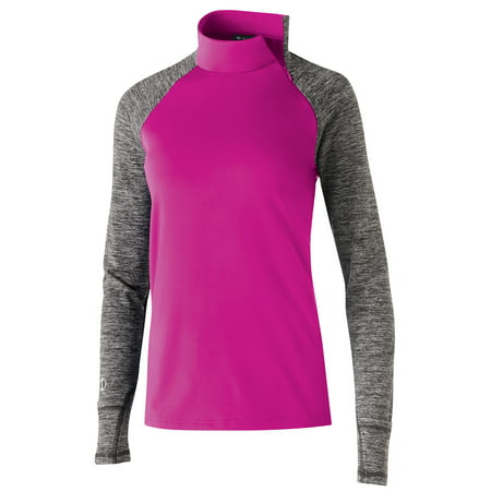 Holloway - A Product of Holloway Ladies' Polyester Fleece 1/4 Zip Affirm Pullover - PWR PNK/ CBN ...