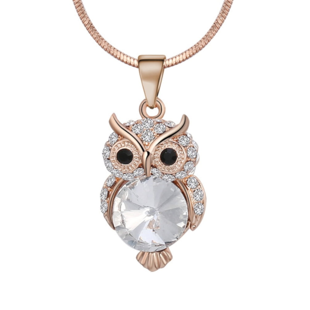 The Most Adorable Baby Owl Pendant Necklace 18" Snake Chain Fast Shipping 