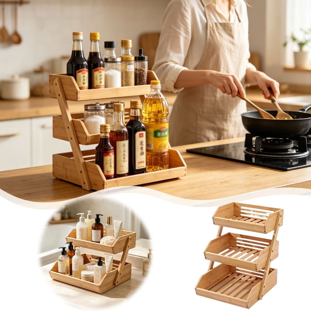 Tong Stackable Fruit Storage Organizer Rack For Countertop Kitchen Counter Fresh Produce Display Stand