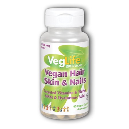 Vegan Hair,Skin & Nails VegLife 60 VCaps - Walmart.com