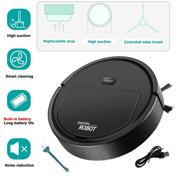 AMERTEER Robot Vacuum,3 in 1 Robotic Vacuum Cleaner Mopping Strong