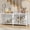 White, variant on Winkalon 78 Inch Dog Crate Furniture for Large Dog,Wood Dog Kennel Furniture Indoor with Bowls,Dog Cage Furniture as TV Stand,Brown