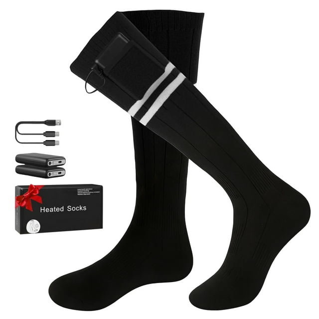 Heated Socks 5000mAh Battery Rechargeable Heating Socks With 4 Heating Levels Electric Heated Sock With APP Control For Men Women Foot Warmer For Riding Camp