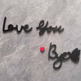 thumbnail image 4 of Elegante letrero de decoración de pared de madera "Love You Bye" para el hogar, la sala de estar, el dormitorio, el pasillo: obra de arte colgante rústica moderna, fácil de instalar, construcción de, 4 of 7