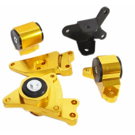 GOLD Engine Motor Mount Kit fits 02-06 RSX DC5/92-95 Civic Si EP3 (Best Turbo Kit For Civic Si)