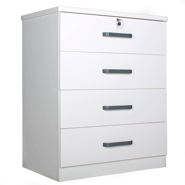 Better Home Products Commode de Rangement Liz Super Jumbo 4 Tiroirs en Blanc
