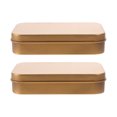 thumbnail image 1 of Shisuyan 2Pcs Small Metal Tin Box Decor Golden Tinplate for Loose-leaf Tea, 1 of 8