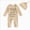 A132--Beige, variant on 0-3 Months Newborn Bodysuit Bodysuit Romper Baby Ribbed Jumpsuit Long Sleeve Romper Bodysuit Jumpsuit Beige Infant Gift