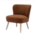 thumbnail image 4 of Costaelm Amelie 25" Wide Upholstered Boucle Fabric Accent Chair, Rust Orange, 4 of 14