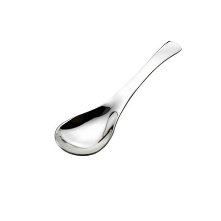 

3pcs Stainless Steel Chinese Soup Spoon Round Earl Scoop Thick Cooking Meal Food Spoon Kitchen Dinnerware silver1
