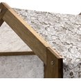 thumbnail image 4 of Ambesonne Chocolate Wooden Pet House, Classical Victorian Flowers and Leaves Abstract Arrangement with Vintage Look, Indoor & Outdoor Portable Dog Kennel with Pillow and Cover, Medium, Brown White Medium Brown White, 4 of 5
