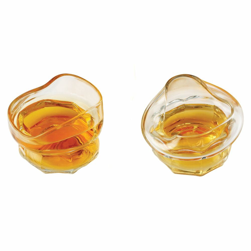 Duende Whiskey Glasses, Barware Crystal Gold Whisky Glass