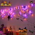 thumbnail image 6 of Halloween Decoration Lights, 6 FT Halloween Spider Web Light Strings with 12inch Spider, 8 Modes & Timer Functions, Indoor Ghost Festival Funny Atmosphere Prop Decorative Light, Halloween Party Decor, 6 of 9