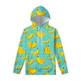 thumbnail image 3 of Sudadera con capucha con estampado de frutas tropicales y plátanos para hombre, sudadera con capucha con estampado 3D colorido, informal, de manga larga, para niños, 3 of 5
