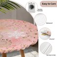 thumbnail image 3 of Pink Snowflake Christmas Round Tablecloth for 36-44 Inch Tables, Fitted Table Cover with Elastic Edge, Xmas Snowflake Waterproof Outdoor Table Cloth Protector for Patio Garden Dinner Picnic, 3 of 9
