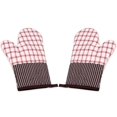 thumbnail image 1 of Guantes de cocina resistentes al calor de algodón para el hogar, manoplas para cocinar, hornear, 1 par, 1 of 5