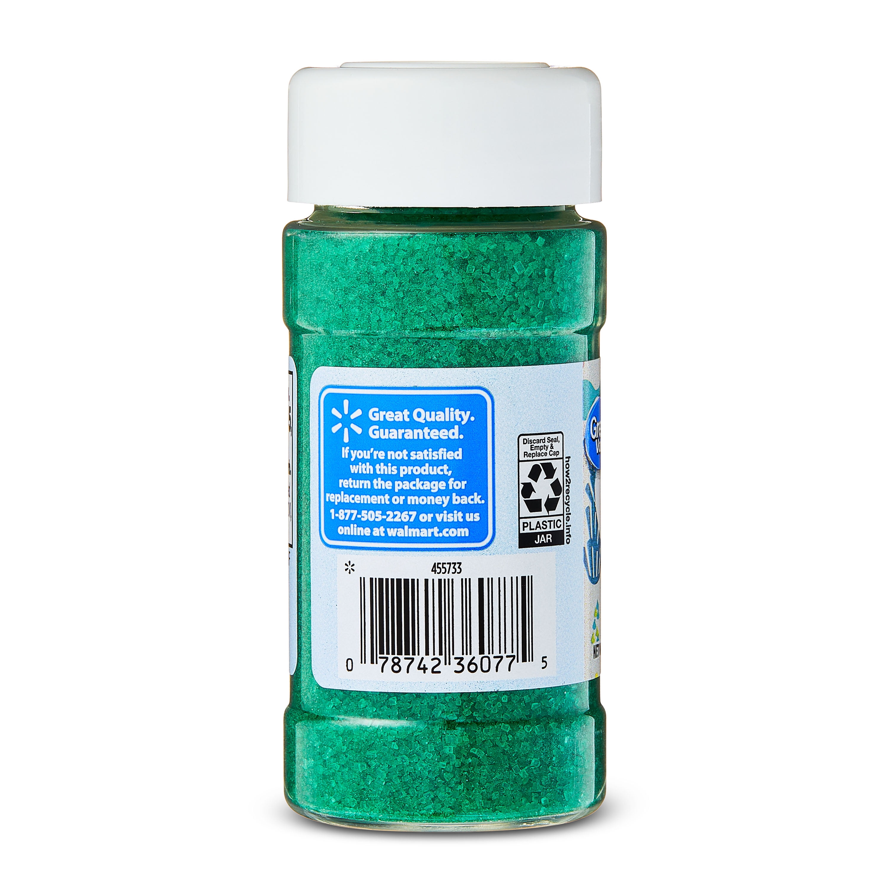 (6 pack) Great Value Dark Green Sanding Sugar, 3.5 oz
