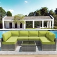 thumbnail image 7 of Yalissey Outdoor Replacement Cushions for Patio Furniture,Water-Resistant Sofa Cushions for Rattan Wicker Sectional Patio Conversation Sets,14-Piece Outdoor Couch Cushions Patio Sofa,Grass Green, 7 of 7