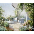 thumbnail image 2 of Motz, Peter 31x26 Black Ornate Wood Framed with Double Matting Museum Art Print Titled - Summer afternoon, 2 of 4