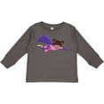 thumbnail image 3 of Inktastic African American Girl, Cape, Superhero Girl Girls Long Sleeve Toddler T-Shirt, 3 of 5