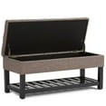 thumbnail image 2 of Simpli Home Saxon Solid Hardwood Storage Ottoman Bench In Fawn Brown, 2 of 4