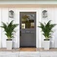 thumbnail image 4 of Garvee 15.6" Tall Planter Pots Set of 2, Rattan style, Tray & Water Level Monitor, White, 4 of 9