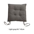 thumbnail image 3 of Chair Cushion Fixed Rope Seat Square Pad with Thicken Decorative Straps Pillows Non-Slide Washable Tear-Resistance for Bedroom Student Light Gray, 3 of 9