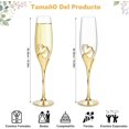 thumbnail image 3 of Juego de Copas para Boda, Copas de Champagne Cristal, Copas Novios, Juego de Copas de Champagne para Boda Fiesta, Regalo de Aniversario (dorado), 3 of 4