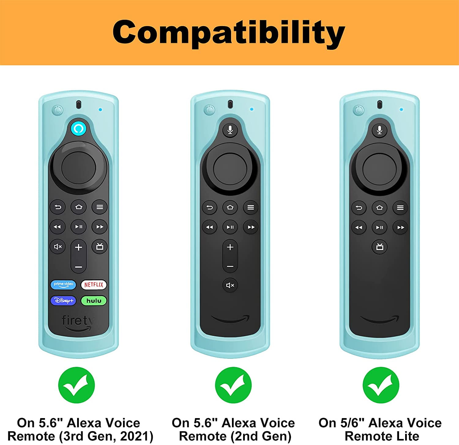 TOKERSE Case Compatible with Fire TV Stick 4K/4K Max/3rd & 2nd  Gen/Lite/Cube for Alexa Voice Remote Control, Firestick Remote Protective  Case Cover