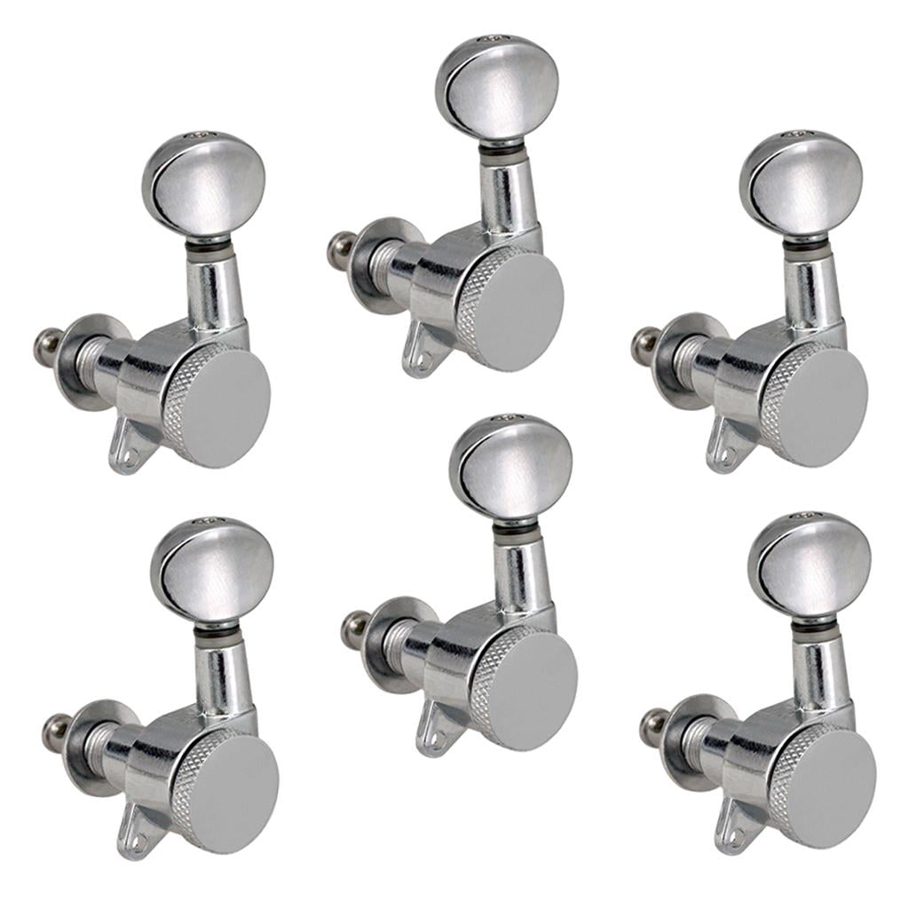 LeeQinersw 6L Vintage Sealed Electric Guitar Tuners Machine Head Tuning Keys Pegs Set Left