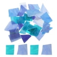 thumbnail image 1 of Juego de 2 azulejos de mosaico de vidrio para manualidades, azulejos de mosaico de vidrio teñido al por mayor para proyectos de arte de bricolaje serie azul, 1 of 5