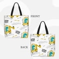 thumbnail image 3 of Naloa Dinosaur on Excavator Tote Bag for Women, Foldable Tote Bag With Zipper, Large Shoulder Bag, Top Handle Handbag for Travel, Work, Shopping, 3 of 9