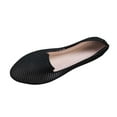 thumbnail image 3 of Miluxas Womens Flat Shoes Classic Pointed Toe Flats Knitted Dress Shoes Soft Flats for Woman Comfortable Dressy Black 7(39), 3 of 9