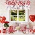 thumbnail image 4 of Happy Valentine's Day Valances for Windows, Romantic Simple Red Pink Love Heart Rod Pocket Valance Short Window Treatments Curtains for Kitchen Bathroom Bedroom Decor, 42 x 12 Inches, 4 of 9